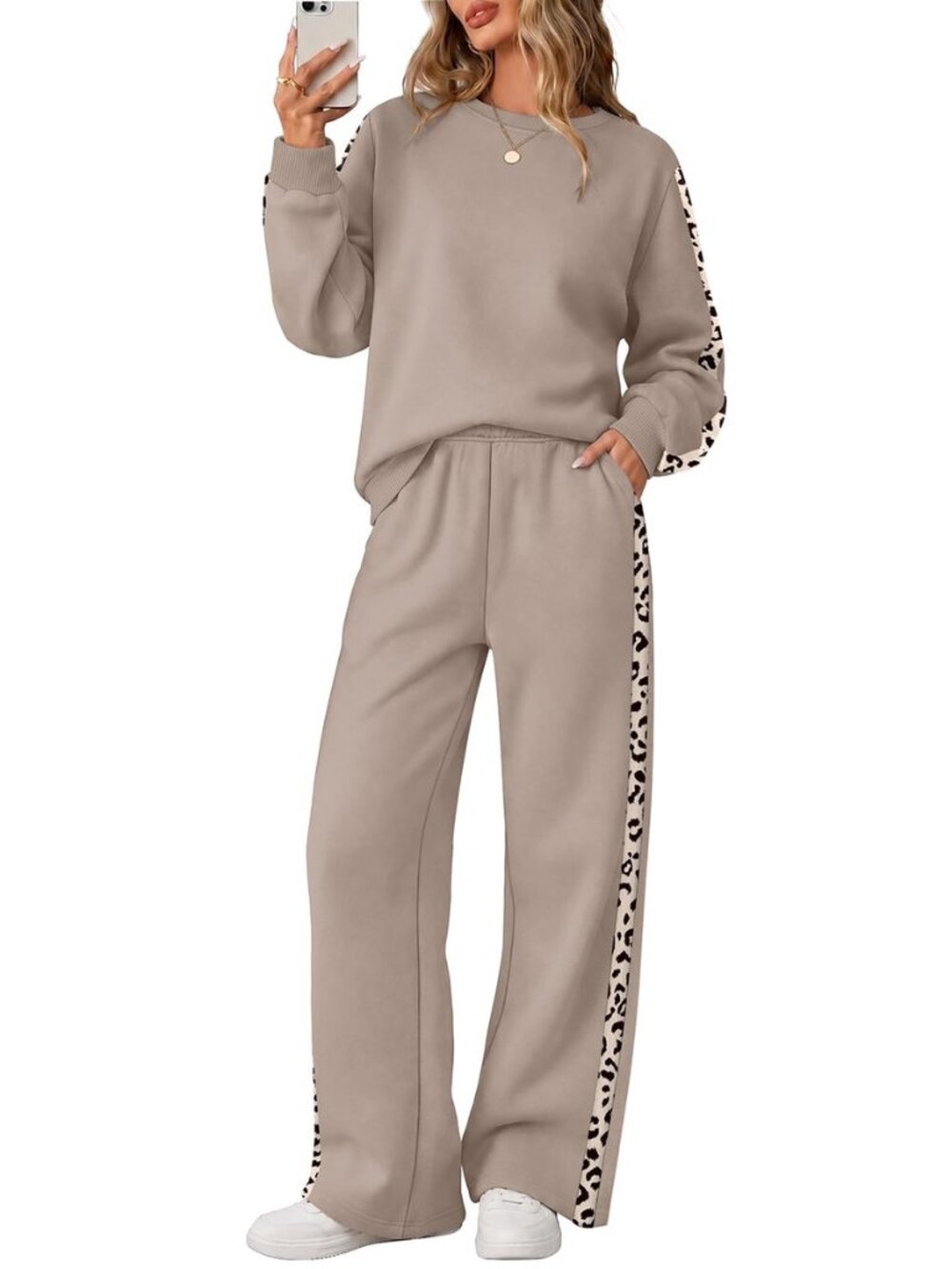 Sweatsuits Women 2 Piece Sets 2026 Wide Leg Pant Matching Sets Womens Clothing